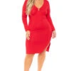Plus Size Niela Midi Dress - Red 1 Plus Size Niela Midi Dress - Red -Kitchensuppliesdeal curvy sense dresses plus size niela midi dress red 30232819040353