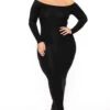 Plus Size Off The Shoulder Maxi Dress - Black 2 Plus Size Off The Shoulder Maxi Dress - Black -Kitchensuppliesdeal curvy sense dresses plus size off the shoulder maxi dress black 30598771507297