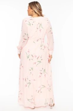 Plus Size Priscilla Floral Maxi Dress - Pink 5 Plus Size Priscilla Floral Maxi Dress - Pink -Kitchensuppliesdeal curvy sense dresses plus size priscilla floral maxi dress pink 29260801343585