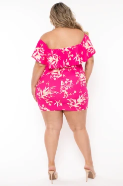 Plus Size Reevabel Frill Bodycon Dress- Pink 6 Plus Size Reevabel Frill Bodycon Dress- Pink -Kitchensuppliesdeal curvy sense dresses plus size reevabel frill bodycon dress pink 32075720458337