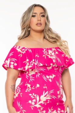 Plus Size Reevabel Frill Bodycon Dress- Pink 7 Plus Size Reevabel Frill Bodycon Dress- Pink -Kitchensuppliesdeal curvy sense dresses plus size reevabel frill bodycon dress pink 32075720523873