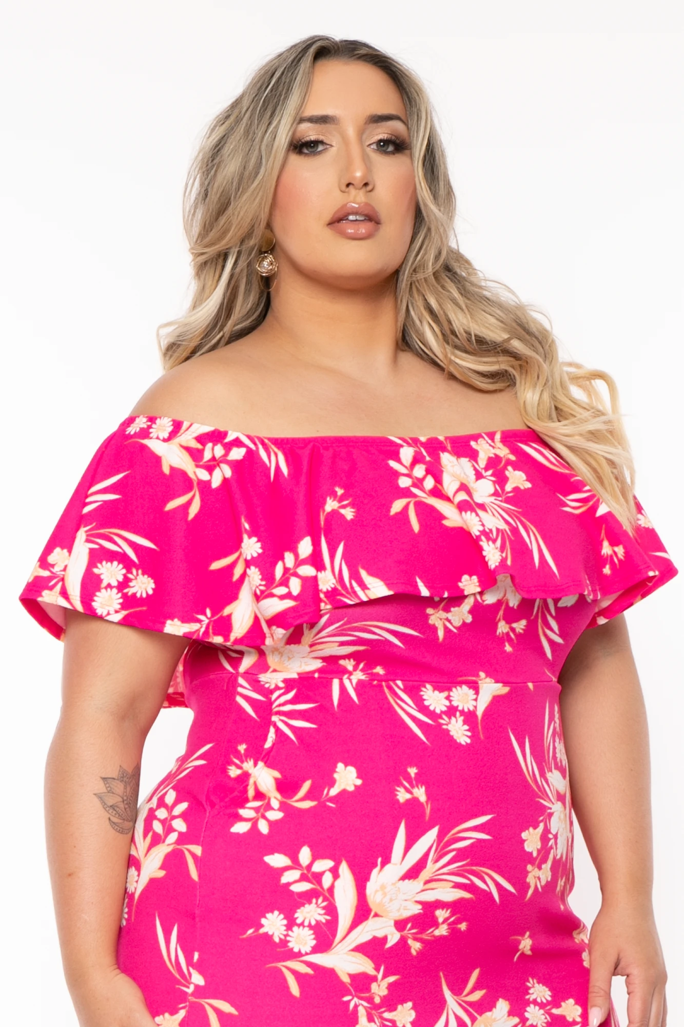 Plus Size Reevabel Frill Bodycon Dress- Pink Plus Size Reevabel Frill Bodycon Dress- Pink -Kitchensuppliesdeal curvy sense dresses plus size reevabel frill bodycon dress pink 32075720523873