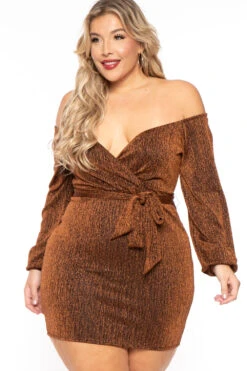 Plus Size Rhianna Metallic Surplice Dress- Gold -Kitchensuppliesdeal curvy sense dresses plus size rhianna metallic surplice dress gold 30453357084769