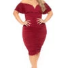 Plus Size Roni Ruched Bodycon Dress - Burgundy 2 Plus Size Roni Ruched Bodycon Dress - Burgundy -Kitchensuppliesdeal curvy sense dresses plus size roni ruched bodycon dress burgundy 30598786318433