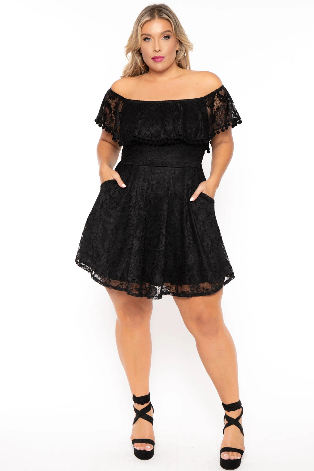 Plus Size Rosabel Lace Dress- Black Plus Size Rosabel Lace Dress- Black -Kitchensuppliesdeal curvy sense dresses plus size rosabel lace dress black 30043413217377