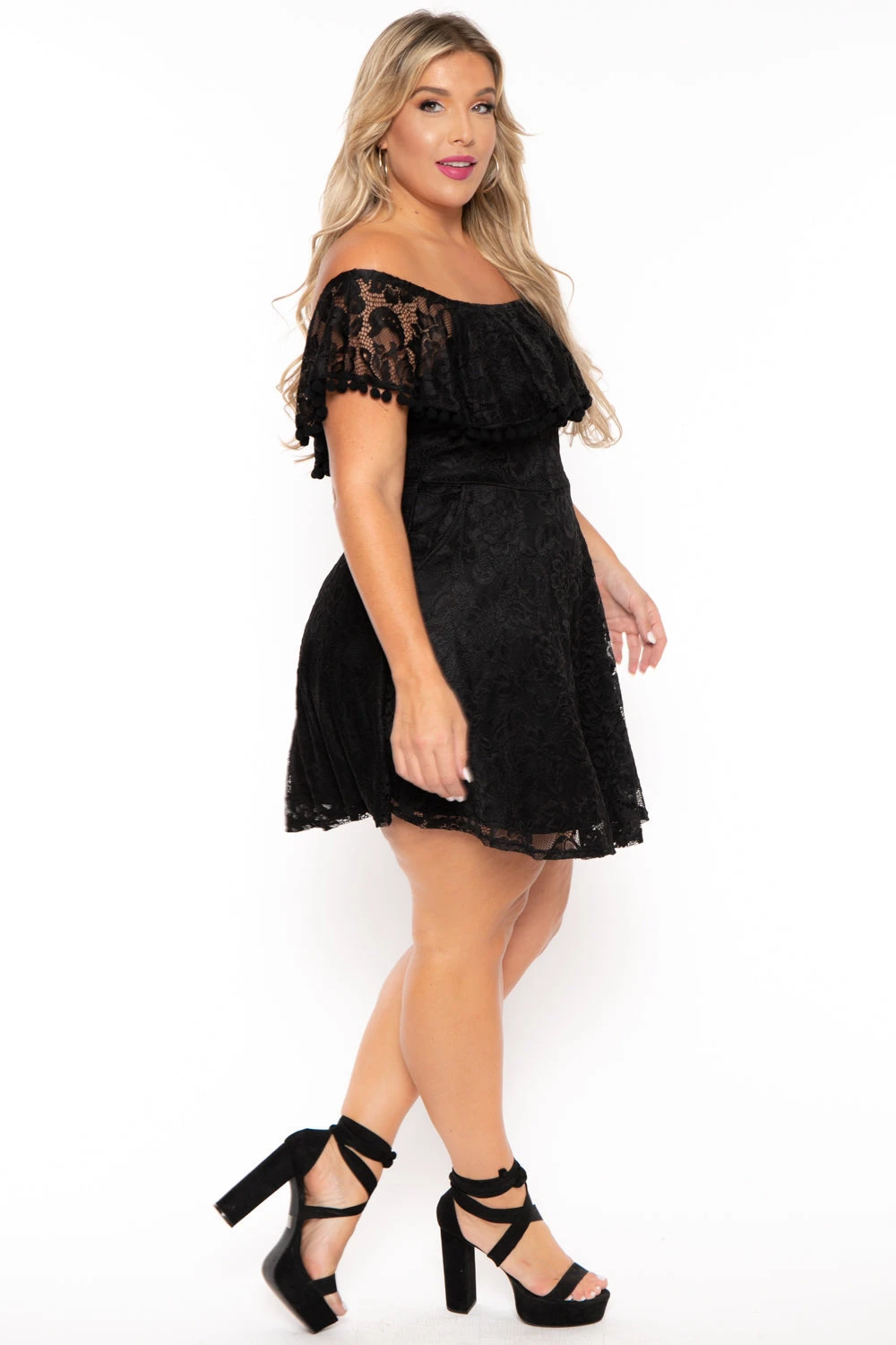 Plus Size Rosabel Lace Dress- Black Plus Size Rosabel Lace Dress- Black -Kitchensuppliesdeal curvy sense dresses plus size rosabel lace dress black 30043414069345