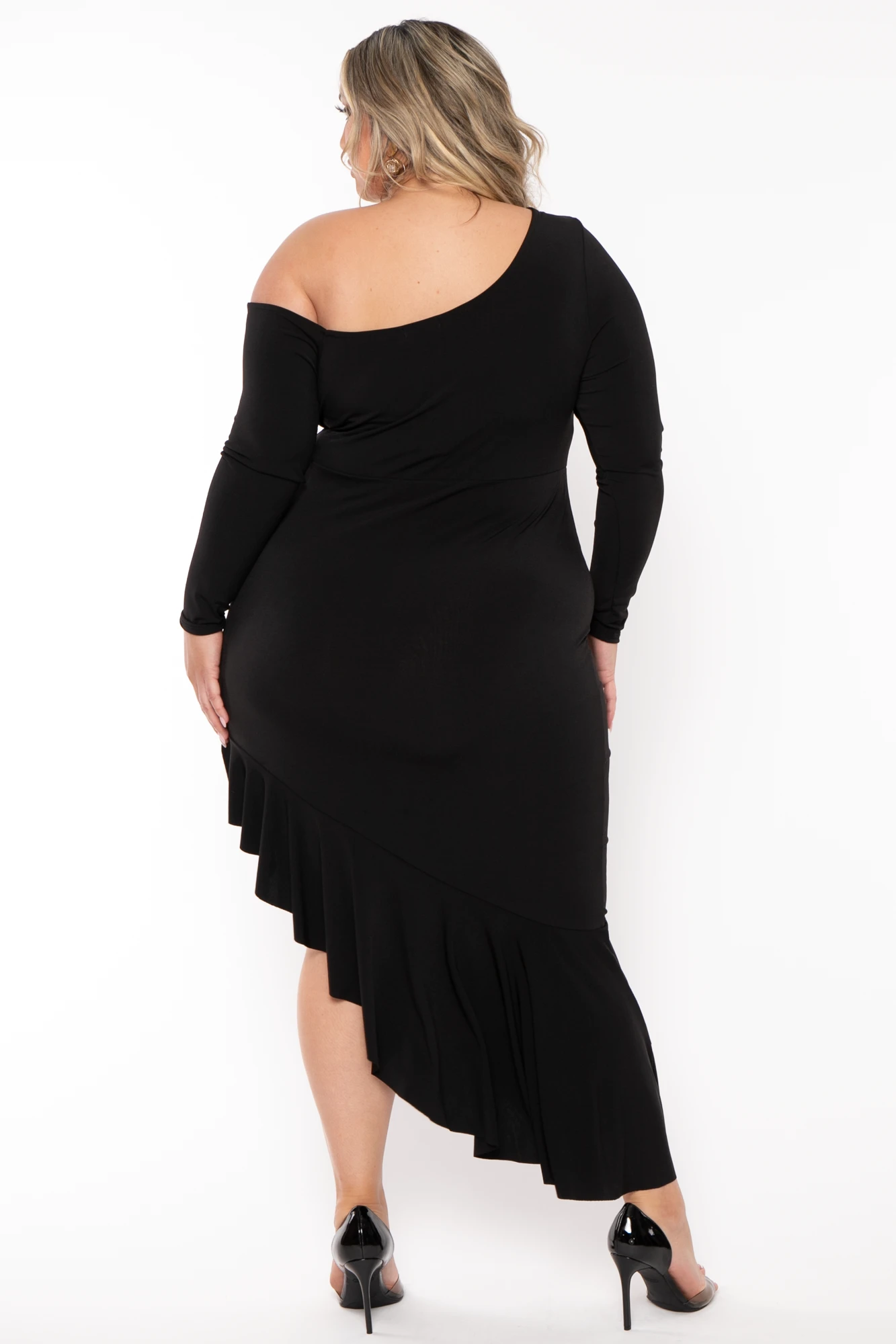 Plus Size Rosena Cascade Ruffle Dress - Black Plus Size Rosena Cascade Ruffle Dress - Black -Kitchensuppliesdeal curvy sense dresses plus size rosena cascade ruffle dress black 32126825824353