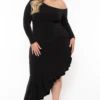 Plus Size Rosena Cascade Ruffle Dress - Black 2 Plus Size Rosena Cascade Ruffle Dress - Black -Kitchensuppliesdeal curvy sense dresses plus size rosena cascade ruffle dress black 32126825857121