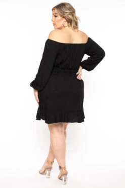 Plus Size Sabrina Off The Shoulder Dress - Black 5 Plus Size Sabrina Off The Shoulder Dress - Black -Kitchensuppliesdeal curvy sense dresses plus size sabrina off the shoulder dress black 31343408513121