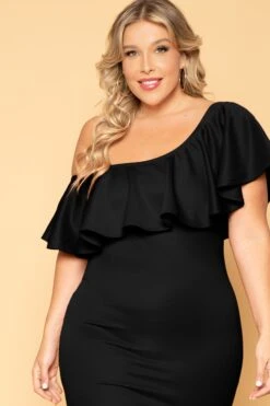 Plus Size Saia Bodycon Dress - Black -Kitchensuppliesdeal curvy sense dresses plus size saia bodycon dress black 29702912082017
