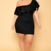 Plus Size Saia Bodycon Dress - Black -Kitchensuppliesdeal curvy sense dresses plus size saia bodycon dress black 29702912311393