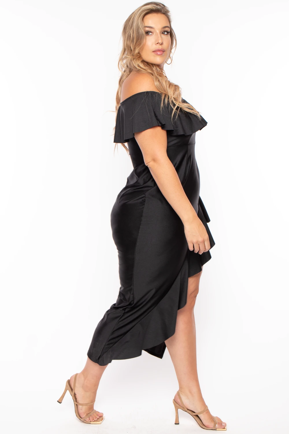 Plus Size Samba Frill Bodycon Dress - Black Plus Size Samba Frill Bodycon Dress - Black -Kitchensuppliesdeal curvy sense dresses plus size samba frill bodycon dress black 29259461296225
