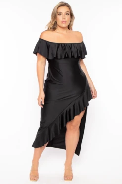 Plus Size Samba Frill Bodycon Dress - Black 7 Plus Size Samba Frill Bodycon Dress - Black -Kitchensuppliesdeal curvy sense dresses plus size samba frill bodycon dress black 29259461328993