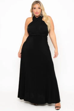 Plus Size Sashay Infinity Convertible Dress- Black 6 Plus Size Sashay Infinity Convertible Dress- Black -Kitchensuppliesdeal curvy sense dresses plus size sashay infinity convertible dress black 29590977577057