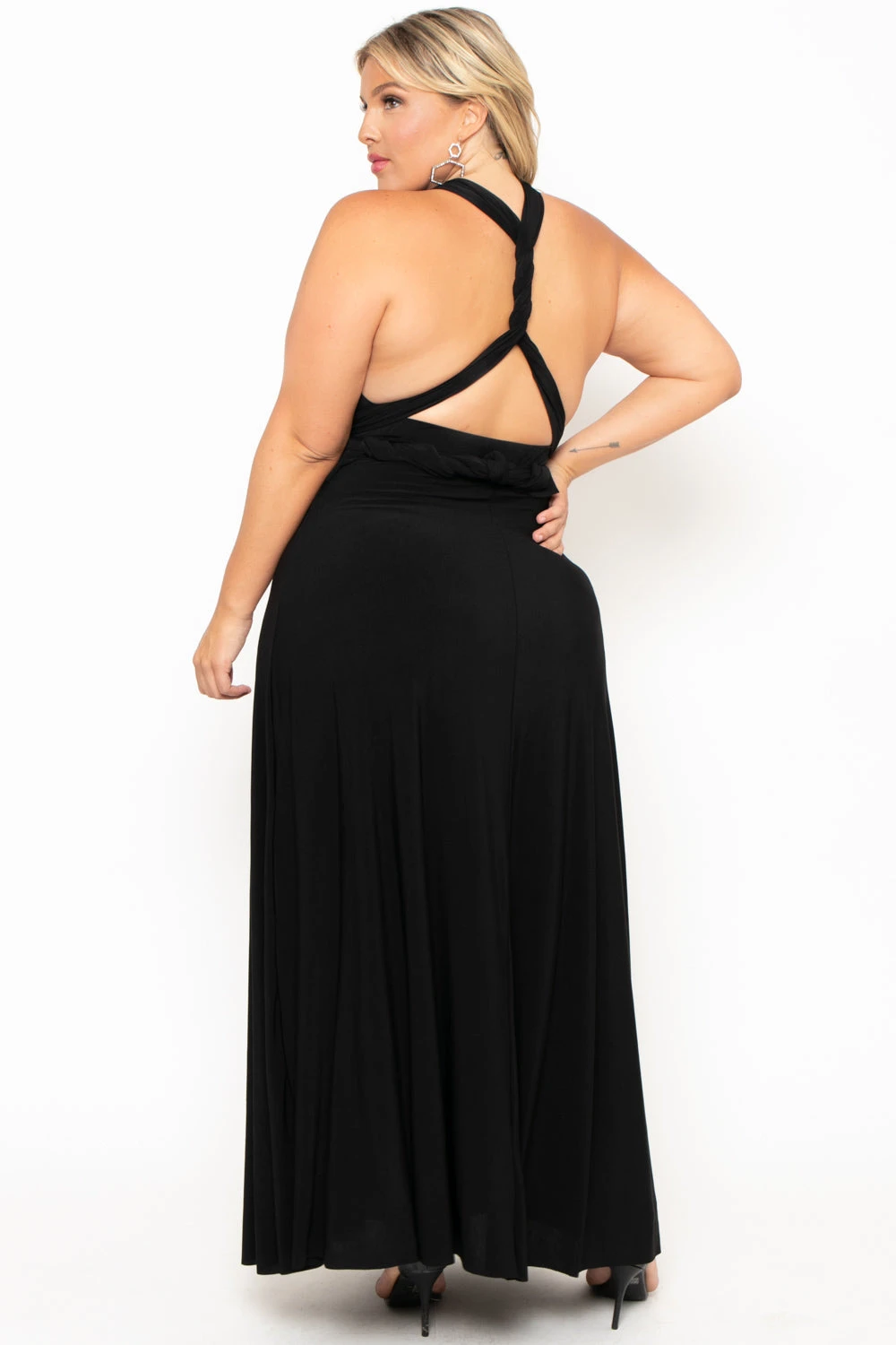 Plus Size Sashay Infinity Convertible Dress- Black Plus Size Sashay Infinity Convertible Dress- Black -Kitchensuppliesdeal curvy sense dresses plus size sashay infinity convertible dress black 29590984654945
