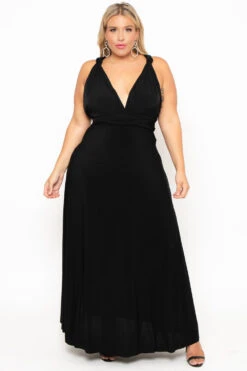 Plus Size Sashay Infinity Convertible Dress- Black 8 Plus Size Sashay Infinity Convertible Dress- Black -Kitchensuppliesdeal curvy sense dresses plus size sashay infinity convertible dress black 29590985048161