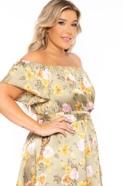 Plus Size Savannah Satin Off The Shoulder Dress - Olive 6 Plus Size Savannah Satin Off The Shoulder Dress - Olive -Kitchensuppliesdeal curvy sense dresses plus size savannah satin off the shoulder dress olive 30103590600801