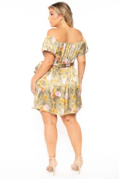 Plus Size Savannah Satin Off The Shoulder Dress - Olive 7 Plus Size Savannah Satin Off The Shoulder Dress - Olive -Kitchensuppliesdeal curvy sense dresses plus size savannah satin off the shoulder dress olive 30103590797409