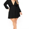 Plus Size Sayra Woven Dress - Black 2 Plus Size Sayra Woven Dress - Black -Kitchensuppliesdeal curvy sense dresses plus size sayra woven dress black 31636827340897