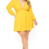 Plus Size Sayra Woven Dress - Yellow 2 Plus Size Sayra Woven Dress - Yellow -Kitchensuppliesdeal curvy sense dresses plus size sayra woven dress yellow 31638857416801