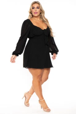 Plus Size Serena Chiffon Dress - Black 5 Plus Size Serena Chiffon Dress - Black -Kitchensuppliesdeal curvy sense dresses plus size serena chiffon dress black 30240826097761