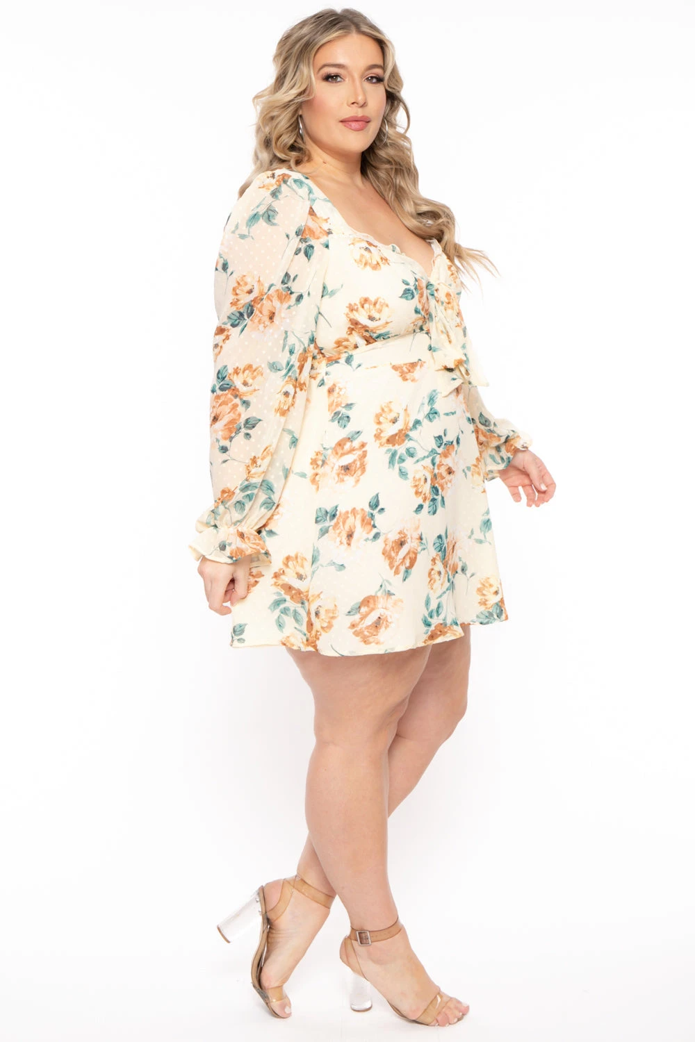 Plus Size Serena Chiffon Floral Dress - Ivory Plus Size Serena Chiffon Floral Dress - Ivory -Kitchensuppliesdeal curvy sense dresses plus size serena chiffon floral dress ivory 31383847665761