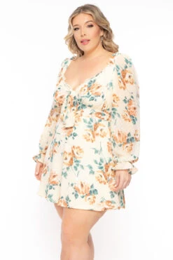 Plus Size Serena Chiffon Floral Dress - Ivory 7 Plus Size Serena Chiffon Floral Dress - Ivory -Kitchensuppliesdeal curvy sense dresses plus size serena chiffon floral dress ivory 31383848452193