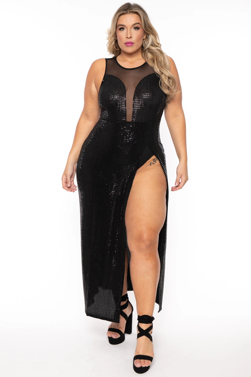Plus Size Siren Shimmer Dress- Black Plus Size Siren Shimmer Dress- Black -Kitchensuppliesdeal curvy sense dresses plus size siren shimmer dress black 30512165486689