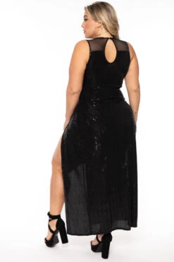 Plus Size Siren Shimmer Dress- Black 5 Plus Size Siren Shimmer Dress- Black -Kitchensuppliesdeal curvy sense dresses plus size siren shimmer dress black 30512165912673