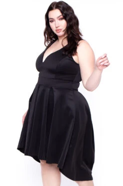 Solid Plus Size Sleeveless Diva High-Low Dress - Black 3 Solid Plus Size Sleeveless Diva High-Low Dress - Black -Kitchensuppliesdeal curvy sense dresses plus size sleeveless diva high low dress black 29266828656737
