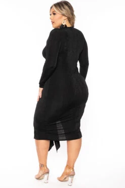 Plus Size Solara Slinky Midi Dress - Black 5 Plus Size Solara Slinky Midi Dress - Black -Kitchensuppliesdeal curvy sense dresses plus size solara slinky midi dress black 30925559758945