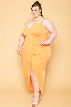 Plus Size Sunkissed Slinky Bodycon Dress - Orange 3 Plus Size Sunkissed Slinky Bodycon Dress - Orange -Kitchensuppliesdeal curvy sense dresses plus size sunkissed slinky bodycon dress orange 29708866256993