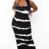 Plus Size Tie Dye Racerback Maxi Dress - Black 1 Plus Size Tie Dye Racerback Maxi Dress - Black -Kitchensuppliesdeal curvy sense dresses plus size tie dye racerback maxi dress black 29255461306465