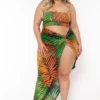 Plus Size Tulum Palm Print Cut Out Maxi Dress - Green -Kitchensuppliesdeal curvy sense dresses plus size tulum palm print cut out maxi dress green 32211286294625