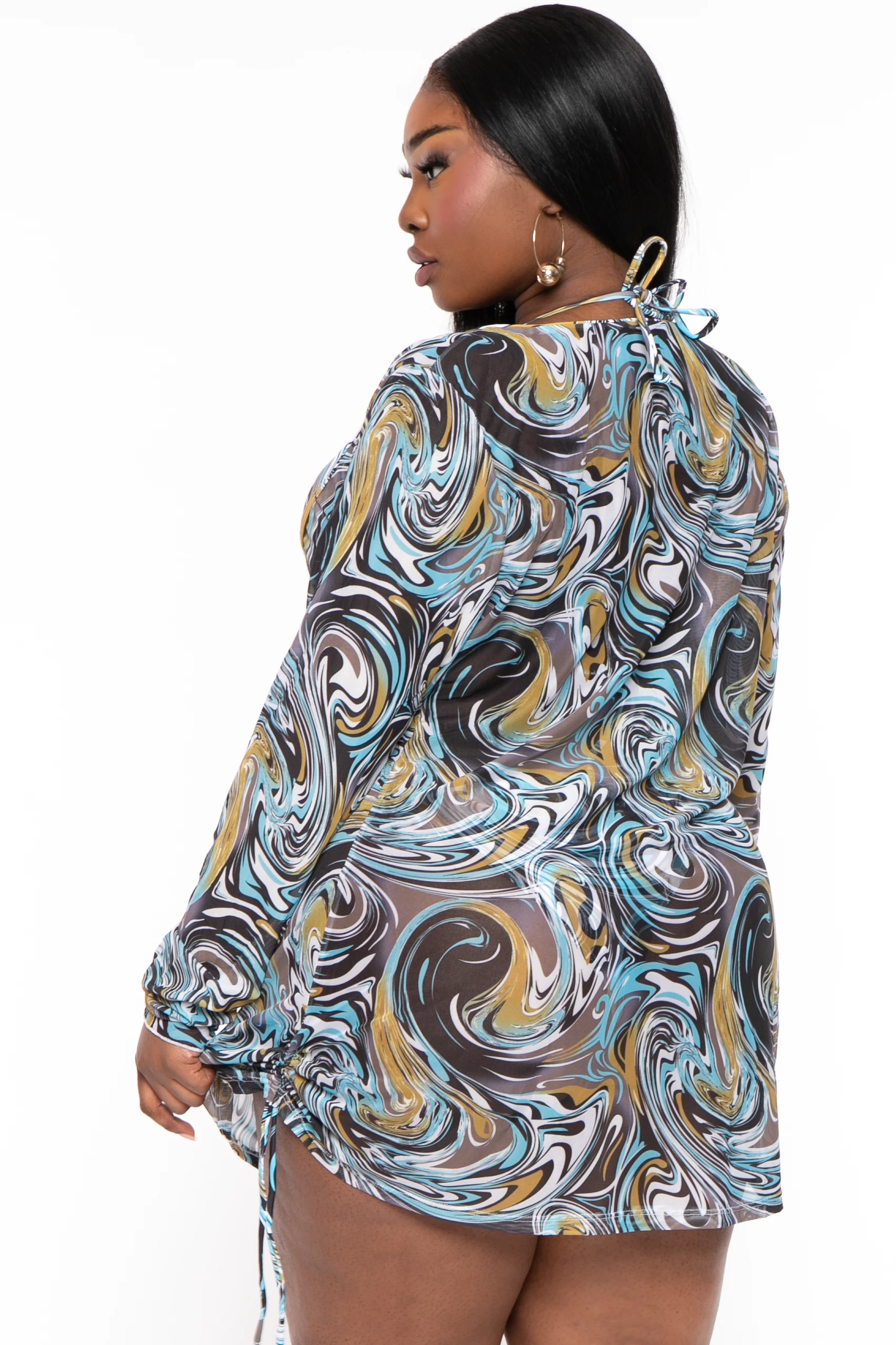 Plus Size VanGogh 3 Piece Swimwear Set - Green Plus Size VanGogh 3 Piece Swimwear Set - Green -Kitchensuppliesdeal curvy sense dresses plus size vangogh 3 piece swimwear set green 32222476402785