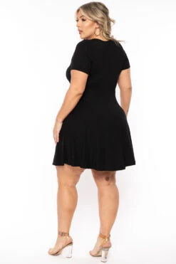 Plus Size Vicki Mesh Flare Dress - Black 5 Plus Size Vicki Mesh Flare Dress - Black -Kitchensuppliesdeal curvy sense dresses plus size vicki mesh flare dress black 31138809249889