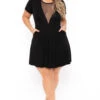 Plus Size Vicki Mesh Flare Dress - Black 2 Plus Size Vicki Mesh Flare Dress - Black -Kitchensuppliesdeal curvy sense dresses plus size vicki mesh flare dress black 31138809675873