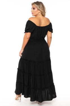 Plus Size Vivien Off The Shoulder Maxi Dress - Black 5 Plus Size Vivien Off The Shoulder Maxi Dress - Black -Kitchensuppliesdeal curvy sense dresses plus size vivien off the shoulder maxi dress black 30191236513889
