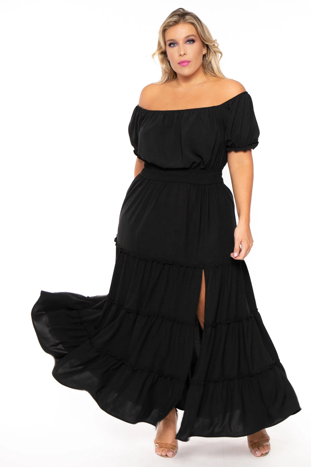 Plus Size Vivien Off The Shoulder Maxi Dress - Black Plus Size Vivien Off The Shoulder Maxi Dress - Black -Kitchensuppliesdeal curvy sense dresses plus size vivien off the shoulder maxi dress black 30191251751009