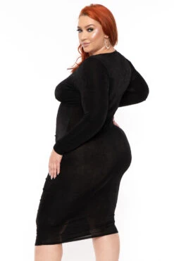 Plus Size Yaretzi Slinky Dress - Black 5 Plus Size Yaretzi Slinky Dress - Black -Kitchensuppliesdeal curvy sense dresses plus size yaretzi slinky dress black 30593400438881