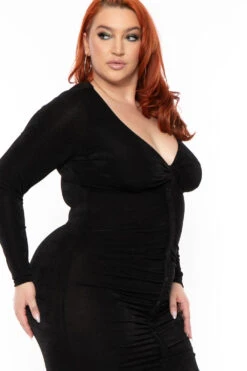 Plus Size Yaretzi Slinky Dress - Black 6 Plus Size Yaretzi Slinky Dress - Black -Kitchensuppliesdeal curvy sense dresses plus size yaretzi slinky dress black 30593400471649