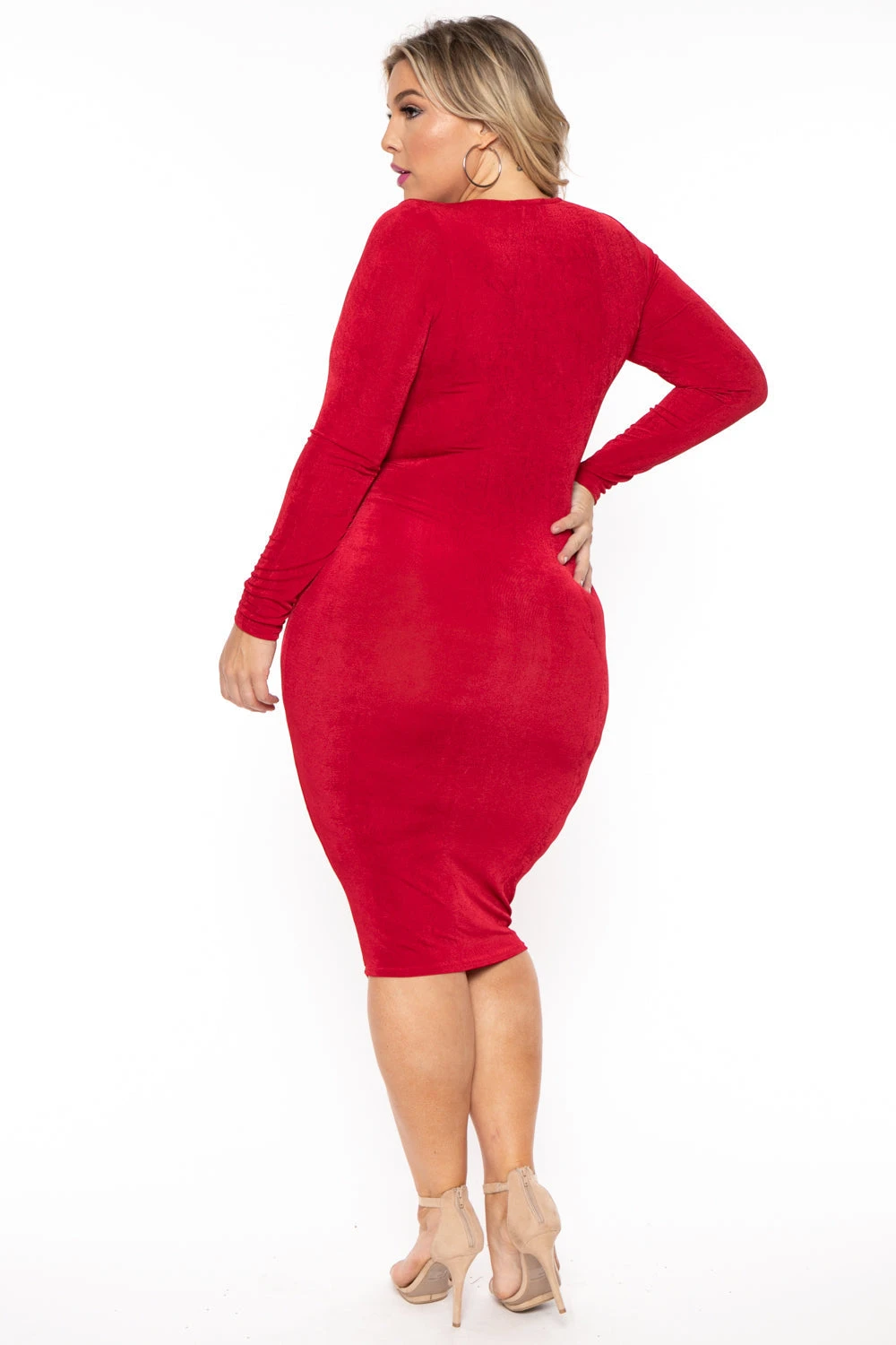 Plus Size Yaretzi Slinky Dress - Red Plus Size Yaretzi Slinky Dress - Red -Kitchensuppliesdeal curvy sense dresses plus size yaretzi slinky dress red 30593448509537