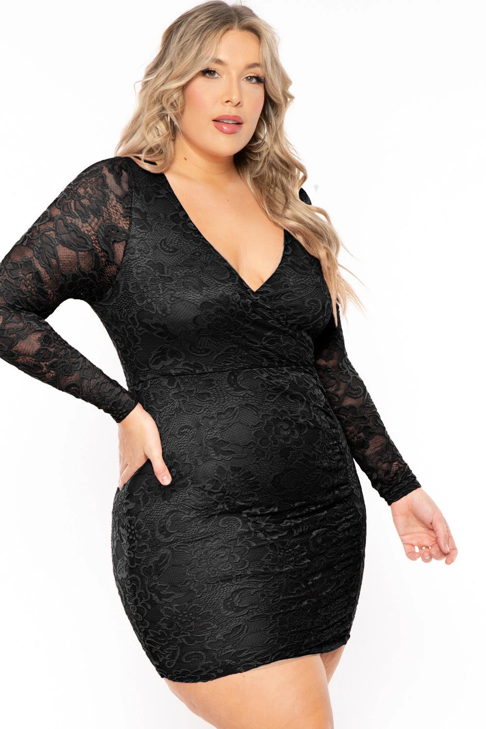Plus Size Yuliana Lace Dress- Black Plus Size Yuliana Lace Dress- Black -Kitchensuppliesdeal curvy sense dresses plus size yuliana lace dress black 31186130403425