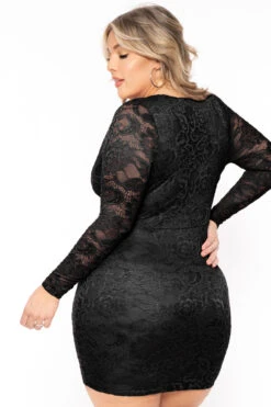 Plus Size Yuliana Lace Dress- Black 6 Plus Size Yuliana Lace Dress- Black -Kitchensuppliesdeal curvy sense dresses plus size yuliana lace dress black 31186131517537