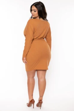 Plus Size Zinnia Off Shoulder Ribbed Dress - Camel 5 Plus Size Zinnia Off Shoulder Ribbed Dress - Camel -Kitchensuppliesdeal curvy sense dresses plus size zinnia off shoulder ribbed dress camel 30876297101409