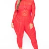 Plus Size 14K Sheer Mesh Rhinestone Jumpsuit - Red 1 Plus Size 14K Sheer Mesh Rhinestone Jumpsuit - Red -Kitchensuppliesdeal curvy sense jumpsuits and rompers plus size 14k sheer mesh rhinestone jumpsuit red 30021520425057