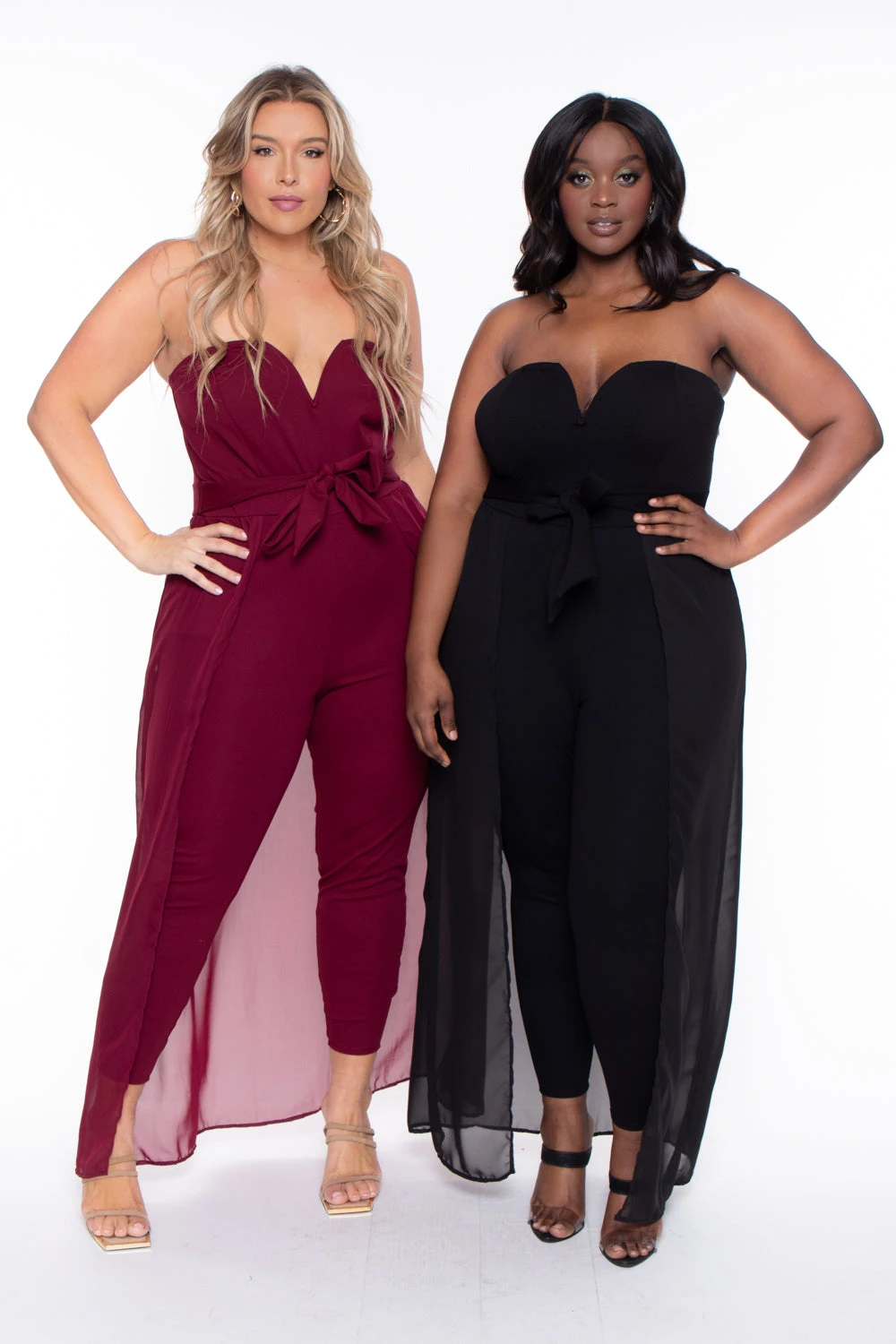Plus Size Addison Chiffon Overlay Jumpsuit- Black Plus Size Addison Chiffon Overlay Jumpsuit- Black -Kitchensuppliesdeal curvy sense jumpsuits and rompers plus size addison chiffon overlay jumpsuit black 30021366906977