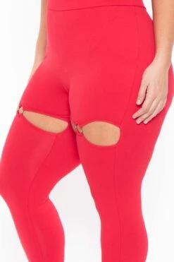 Plus Size Alessa Cut Out Jumpsuit- Red -Kitchensuppliesdeal curvy sense jumpsuits and rompers plus size alessa cut out jumpsuit red 30021256446049
