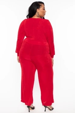 Plus Size Allie Cowl Neck Jumpsuit - Red -Kitchensuppliesdeal curvy sense jumpsuits and rompers plus size allie cowl neck jumpsuit red 30021139562593