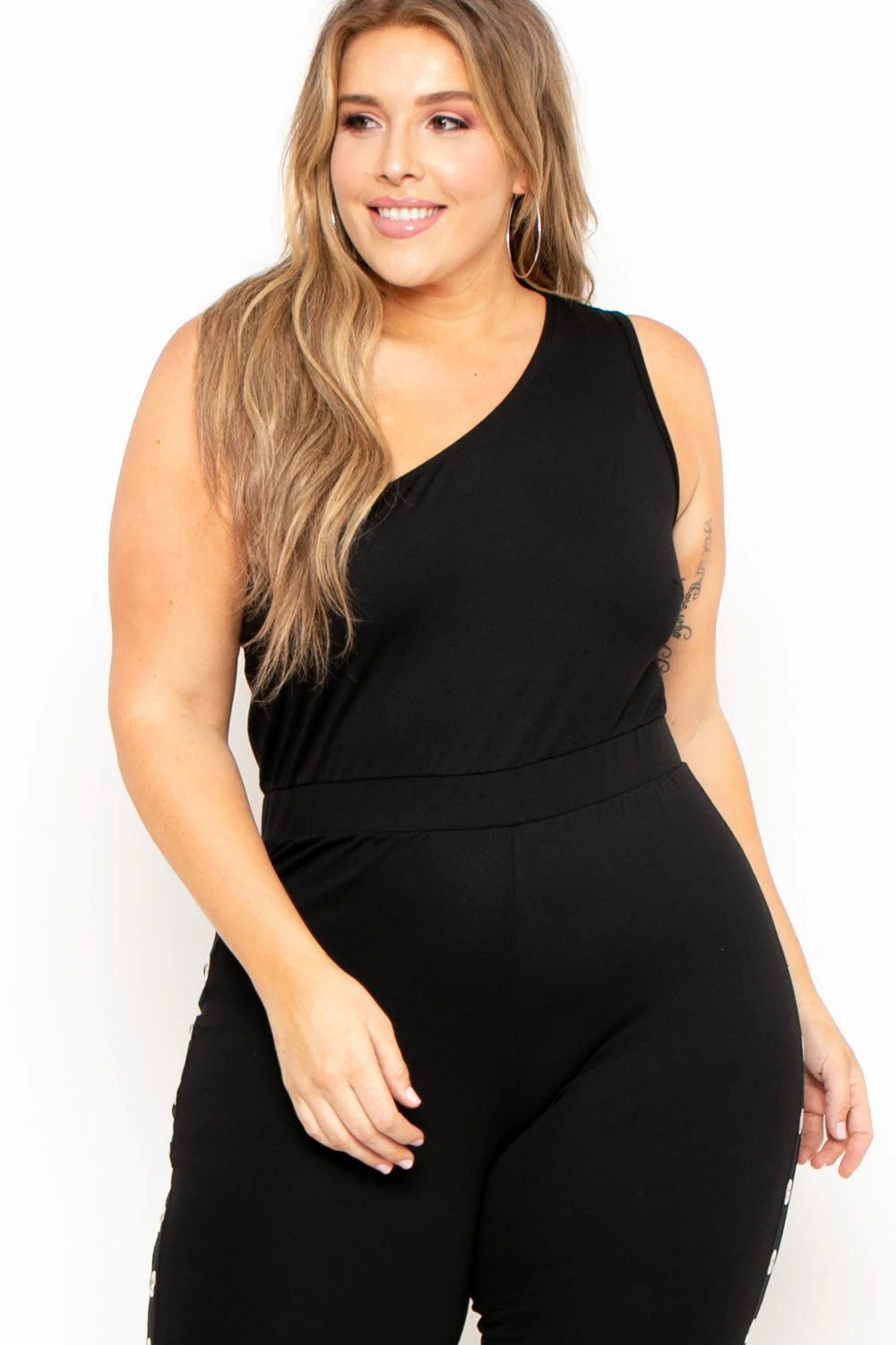 Plus Size Amberlyn Grommet Jumpsuit - Black Plus Size Amberlyn Grommet Jumpsuit - Black -Kitchensuppliesdeal curvy sense jumpsuits and rompers plus size amberlyn grommet jumpsuit black 29885118939233